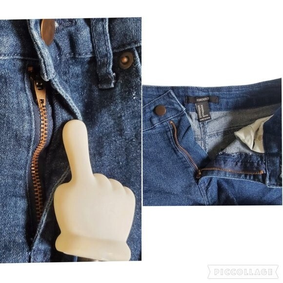 Forever 21 blue jean denim shorts sz 28 - Picture 7 of 12